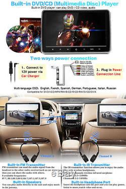 10.1 HD TFT Headrest DVD Player Car Multimedia Back Seat Entertainment Monitor