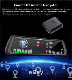 10'' Full Touch IPS Special 4G Car DVR Camera Android5.1 GPS Bluetooth WIFI ADAS