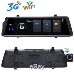 10 HD Car DVR Android 5.0 3G Wifi GPS Navigator Rear View Mirror Video Recorder