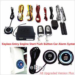 10pc Car Keyless Entry Engine Start Push Button Remote Starter Auto Alarm System