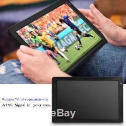 12'' TFT LED HD TV ATSC Television Digital Analog HDMI VGA Portable For Car Home