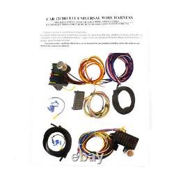 12-Way Circuit Basic Wire Harness Fuse Box Complete Wiring Kit for Car Truck 12V