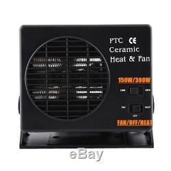 12V 2 in1 Plastic & Ceramics Car Van Fan Heater Warmer Window Defroster Demister