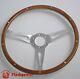 14'' Classic Riveted Wooden Steering Wheel Restoration Mustang Shelby Ac Cobra