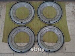 1951 Ford Accessory Trim Beauty Rings 15 withDog Dish Hubcaps 8 pieces 51