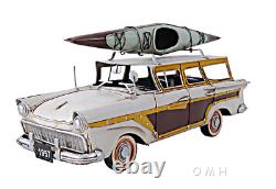 1957 Ford Woody-Look Country Squire Wagon Model with Kayak
