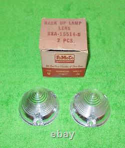 1958 Ford Ranch Wagon Del Rio Country Sedan Squire NOS LH+RH BACK UP LAMP LENSES