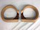 1961 Ford Country Squire Wagon Wood Grain Tail Light Bezels Trim Rings