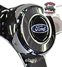 1963-1964 Ford steering wheel BLUE OVAL 15 GLOSSY GRIP