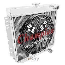 1964-1968 Ford Country Sedan or Squire Aluminum 4 Row Champion Radiator & Fan