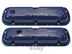 1968-72 Ford Valve Covers 302 351W Blue Power By Ford Mustang Torino Galaxie New