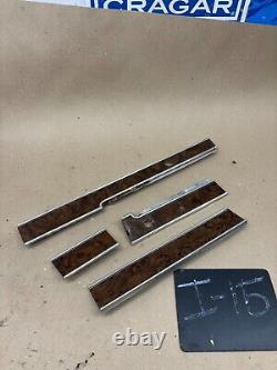 1968 Ford Galaxie Ltd Country Squire Dashboard Woodgrain Trim Set Lower Chrome