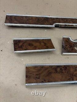 1968 Ford Galaxie Ltd Country Squire Dashboard Woodgrain Trim Set Lower Chrome