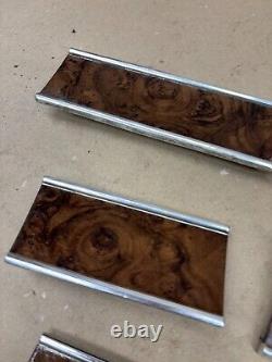 1968 Ford Galaxie Ltd Country Squire Dashboard Woodgrain Trim Set Lower Chrome