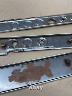 1968 Ford Galaxie Ltd Country Squire Dashboard Woodgrain Trim Set Lower Chrome