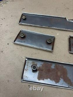 1968 Ford Galaxie Ltd Country Squire Dashboard Woodgrain Trim Set Lower Chrome