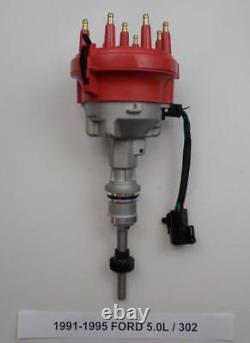 1991-1995 Ford 5.0l 302 Efi Distributor Electric Fuel Injection Red New