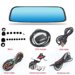 1pcs 4G Touch GPS Car DVR Camera Mirror GPS Bluetooth WIFI Android 5.1 Dual Lens