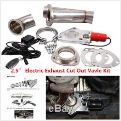 2.5 Electric Exhaust Catback/downpipe Cutout/e-cut Out Valve System Kit+remote