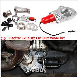 2.5 Electric Exhaust+Remote Downpipe Cutout E-Cut Out Valve System Kit Red New