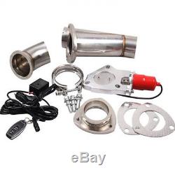 2.5 Electric Exhaust+Remote Downpipe Cutout E-Cut Out Valve System Kit Red New