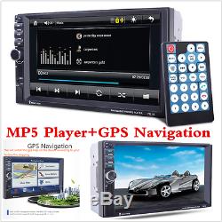 2 Din In-Dash 7 Touch Screen GPS Navigation Car Stereo FM Radio MP3/MP5 Player