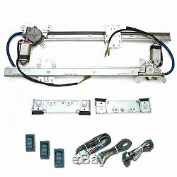 2 Door Flat Glass Power Window Kit with Switches