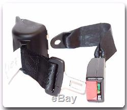 (2 Kits) Universal Strap Retractable Car Trucks Safety Seat Belt Black 2 Point