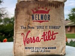 (2) NOS Vintage 1950's 1960's NELMOR VERSA TILT Rear View Mirrors