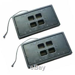 2 Pcs US Standard Hidden Electric Retractable Flip License Plate Frame withRemote