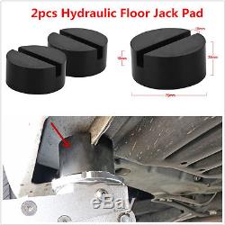 2× Slotted Rail Floor Jack Disk Rubber Pad Adapter for Pinch Weld Side JACKPAD