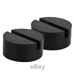 2× Slotted Rail Floor Jack Disk Rubber Pad Adapter for Pinch Weld Side JACKPAD