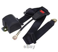 2PC Adjustable 3-Point Automobile Seat Belt Bolt Extension Buckle Safety Strap