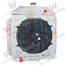 3 Row Radiator Shroud Fan For 49-53 Ford Country Squire Sedan Cars Chevy Engine
