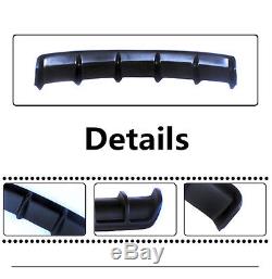 36.6 Universal Rear Shark Fin Style Curved Addon Bumper Lip Diffuser 6 Fin Kit