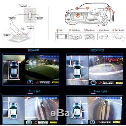 360° Bird View 4CH Camera Car Parking Helper Kit Cam DVR Recorder Alarm System