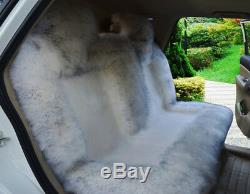 3Pcs Genuine Australian Sheepskin Fur Car Seat Protector Covers Warm Comfortable
