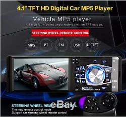 4.1 HD 1DIN In-Dash Stereo Head Unit Car MP5 MP3 Player Bluetooth FM Radio AUX
