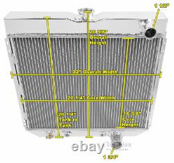 4 Row MN Radiator Lowhose Pass 20,16 Fan, Shroud-1964-1968 Ford Country Squire