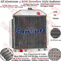 4 Row Radiator For 49-53 Ford Country Squire Sedan Base 3.5L 4.2L Ford V8 Engine