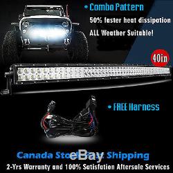 40 inch LED Light Bar Curved Off Road Truck Boat Ford Jeep SUV 4WD UTE 4x4 42
