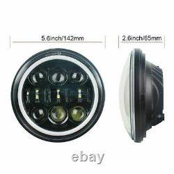 4PCS 5 3/4 5.75 Projector LED Headlights Sealed Beam Halo Ring Lamp Bulbs
