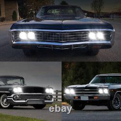 4PCS 5.75'' LED Headlights Hi&Lo Beam Halo DRL For Ford Thunderbird 1958-1976