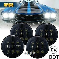 4X 5.75 5-3/4 inch Car LED Headlight Fit For Chevy GMC Corvette C1 C2 1963-1982