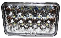 4X6 LED HID Cree Light Bulbs Crystal Clear Sealed Beam Headlamp Headlight Set