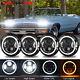 4pcs 5.75 5-3/4 Black Led Headlights Hi Lo Beam For Ford Thunderbird Torino