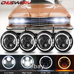 4pcs 5.75 5-3/4inch Round LED Headlights Upgrade for Ford Galaxie 500 1962-1974