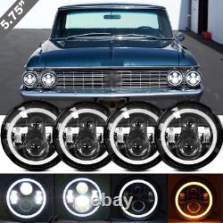 4pcs 5.75 5-3/4inch Round Led Headlights Upgrade For Ford Galaxie 500 1962-1974