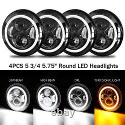 4pcs 5.75 5-3/4inch Round Led Headlights Upgrade For Ford Galaxie 500 1962-1974