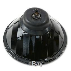 5-3/4 Black Projector Crystal Clear Glass Halogen Headlight Lamp Light Bulb Set